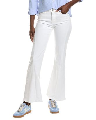 7 For All Mankind Dojo Tailorless White Shell Flare Leg Jean