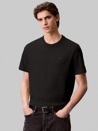 Calvin Klein Jeans T-Shirt CALVIN KLEIN JEANS SS SMOOTH CTTN SOLID CREWNK TEE, Herren, Gr. XXL, schwarz (schwarz beauty), Single Jersey, Obermaterial: 100% Baumwolle, Ba