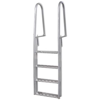 vidaXL Vidaxl - Escalera Para Piscina/muelle Con 4 Pelda&ntilde;os Aluminio 167 Cm