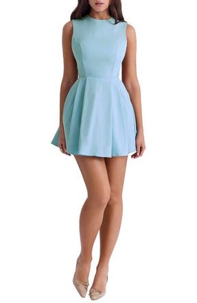 House of CB Ingrid Cutout Fit & Flare Minidress in Cinderella Blue at Nordstrom, Size X-Small Long