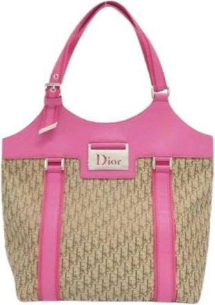 Dior Pre-owned Canvas Leather Shoulder Bag - Dames - Vintage Handtas - Veelkleurig - ONE Size - Leer - Vintage
