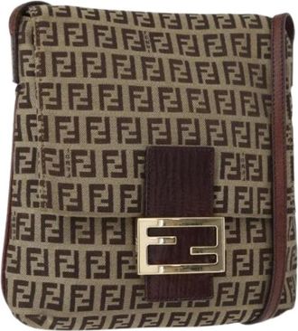 Fendi Pre-owned Canvas Cross Body Bag - Dames - Vintage Schoudertas - Bruin - ONE Size - Vintage