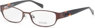 Guess Womens 52Mm Rectangular Glasses In Brown