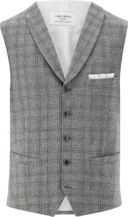 Carl Gross Wicklow Gilets in Grijs - Heren - Gillet - Grijs - M - Kostuums