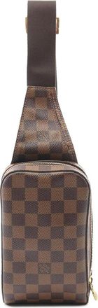 Louis Vuitton Borsa a tracolla Geronimos in tela Damier Ebène 2008 - Marrone