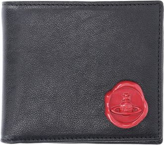 Vivienne Westwood Black Orb Logo Smooth Leather Bifold Wallet