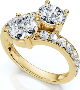 Pompeii3 2.40Ct Forever Us 2-Stone Diamond Ring 14k Gold Lab Grown EF/VS