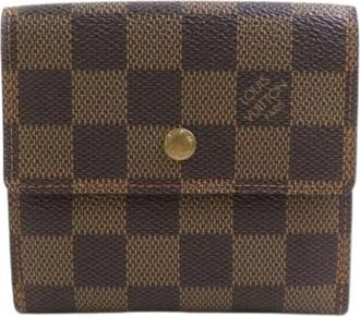 Louis Vuitton Pre-owned Vintage Damier Canvas Bi-fold Wallet - Dames - Vintage Accessoires - Bruin - ONE Size - Vintage