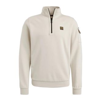 PME Legend Hoodies & sweatvesten, Heren, Beige, L, Katoen, Halve Rits Kraag Interlock Jersey