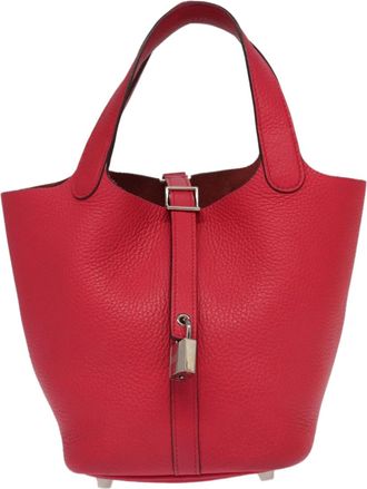 Hermès Picotin Lock Pink Leather Shoulder Bag (Pre-Owned)