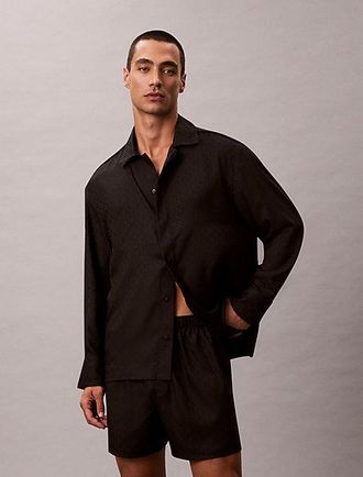 Calvin Klein Camiseta De Pijama De Sat&eacute;n Jacquard