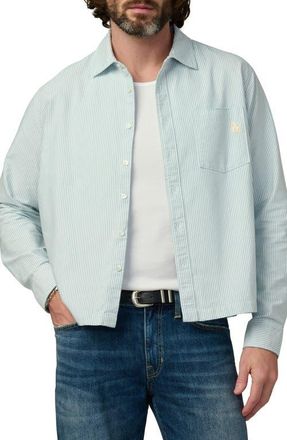 Joe's The Keanu Stripe Button-Up Shirt in Mallard Green at Nordstrom, Size Xx-Large