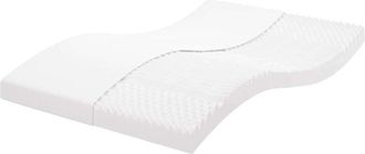 vidaXL Colchón de espuma de 7 zonas dureza 20 ild blanco 140x210 cm Vidaxl