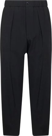 Giorgio Armani Pantaloni elasticizzati con pieghe - Blu