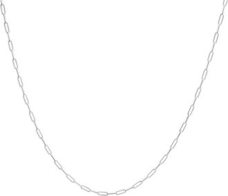 House of Brilliance Unisex Solid 14K Gold 2.5mm Paperclip Chain Necklace in White at Nordstrom, Size 18