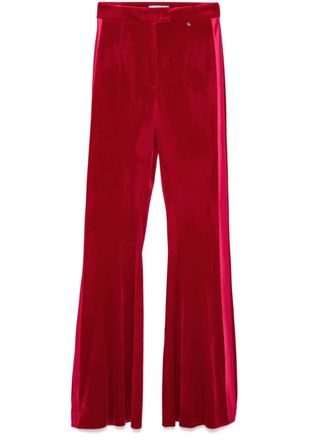 Nissa flared velvet trousers - Pink