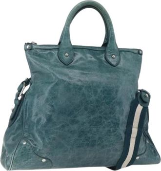 Bally Pre-owned Handbags, female, Green, Size: ONE SIZE Pre-owned Leather Handbag