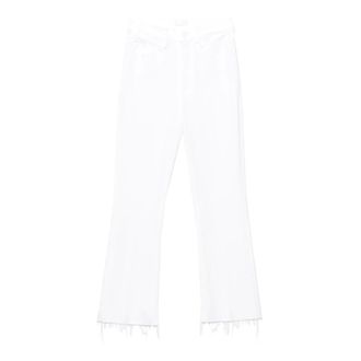 Mother Jeans, Dames, Wit, W30, Katoen, The Hustler Ankle Fray Jeans