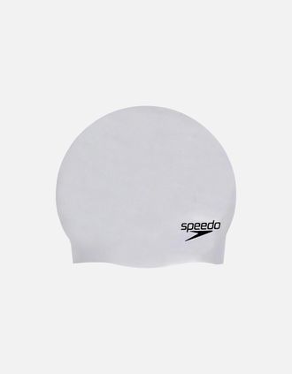 Speedo Unisex Adult 3D Silicone Swim Cap - Silver - Size: ONE size
