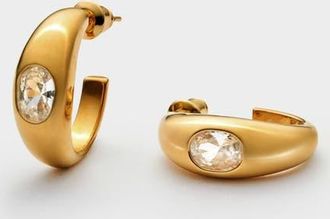 Katie Loxton Ayla Waterproof Gold Hoop Earrings at Nordstrom