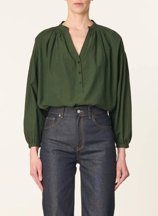 Vanessa Bruno Nipoa Blouse In Vert Fonce