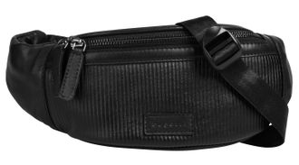 Bugatti G&uuml;rteltasche BUGATTI JOEL, Herren, Gr. B/H/T: 22cm x 10cm x 6cm onesize, schwarz, Leder, leicht gl&auml;nzend, unifarben, Taschen G&uuml;rteltasche, echt Leder