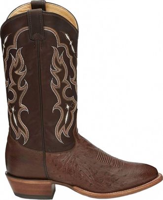 Tony Lama Mens Tiberius Smooth Ostrich Western Boots In Tobac Smooth Ostrich