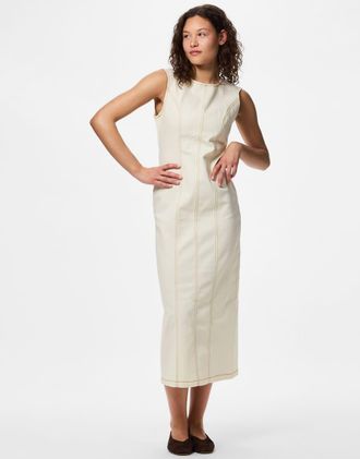Pieces Vestito midi color mais dolce-Neutro