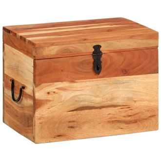 vidaXL Caja De Almacenaje Madera Maciza De Acacia 39x28x31 Cm Vidaxl