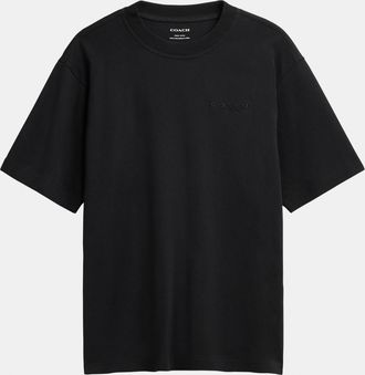 Coach Mens T Shirt In Organic Cotton - Black - Size X-Large
