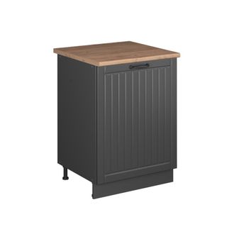 Vicco Mueble Bajo De Cocina Fame-line, Gris Oscuro/antracita, 60 Cm 1 Puerta Con Encimera, Vicco
