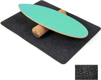Costway Costway Balance Board, Tabla De Equilibrio De Madera De Abedul Y Corcho, Skateboard Hockey Snowboard Y Surf, Incluye Rodillo Y Cobertura Antideslizant