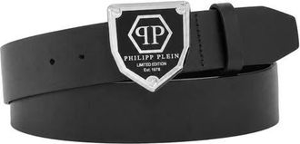 Philipp Plein Belt Hexagon Men in Black/nickel at Nordstrom, Size 100