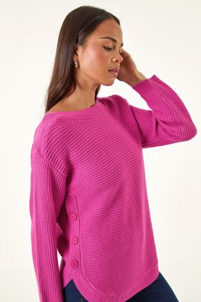 Roman Curved Hem Knit Jumper