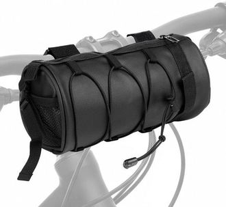 OEM Bolsa Manillar De Bicicleta, Bolsa Frontal Impermeable Cuadro, Enrollable Duradero Correa Hombro, Nylon Negro De 2,5 Litros, Juego De 1 Pieza