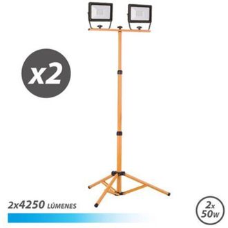OEM Elbat Foco Led Con Tripode 2 X 50w - 4250 Lumenes - 6500k Luz Fria - Cable De 3m - Ip65 Para Uso En Exterior
