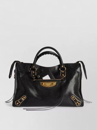 Balenciaga city tote bag front pocket strap handles