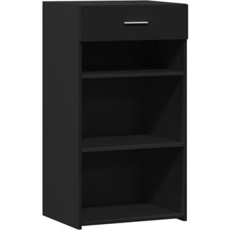 vidaXL Credenza Nera 50x42,5x93 cm in Legno Multistrato - Vidaxl