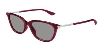 Alexander McQueen AM0553S Asian Fit 004 Womens Sunglasses Burgundy Size 54