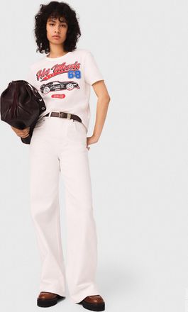 Maje Printed T-Shirt - White - Maje