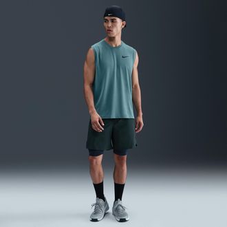 Nike Mens Unlimited Dri-FIT 7 2-in-1 Versatile Shorts in Green | DV9334-390