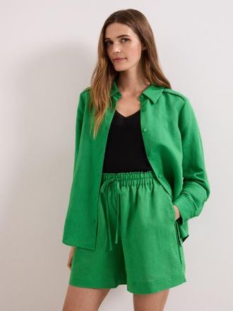 Phase Eight Sloane Linen Shirt in Green at Nordstrom, Size 12L