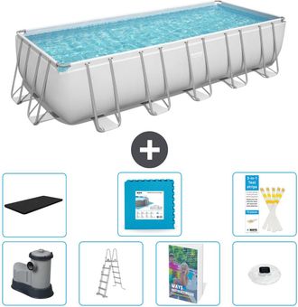 Bestway Piscina Bestway Power Steel Rectangular - 640x274x132 Cm - 8-piezas S674