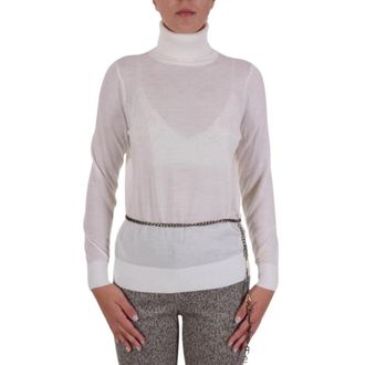 Michael Kors Turtleneck Sweater - Dames - Coltruien - Beige - M - Wol - Truien & Vesten