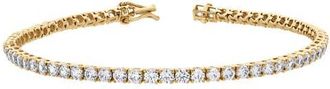 LuvMyJewelry Evelia 5 Ct 14K Gold Natural Diamond Tennis Bracelet in 14K Yellow Gold at Nordstrom, Size 7