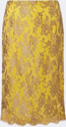 Saint Laurent Falda tubo de encaje floral