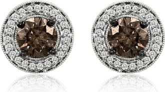 Le Vian Grand Sample Sale Earrings Chocolate Diamonds, Vanilla Diamonds set in 14K Vanilla Gold 28944