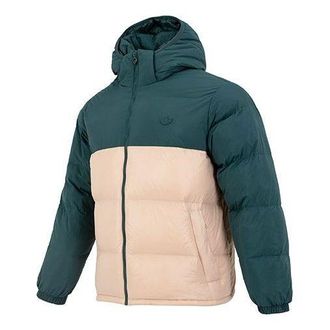 adidas Down Regen Hooded Puffer Jackets Green Beige HL9187