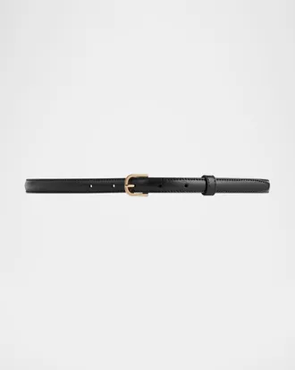 Toteme Buckle Leather Skinny Belt