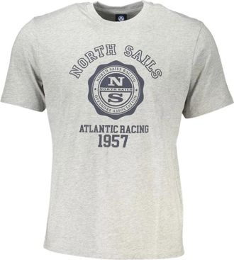 North Sails Short Sleeved T-Shirt - Heren - T-shirts - Grijs - M - Katoen - Tops